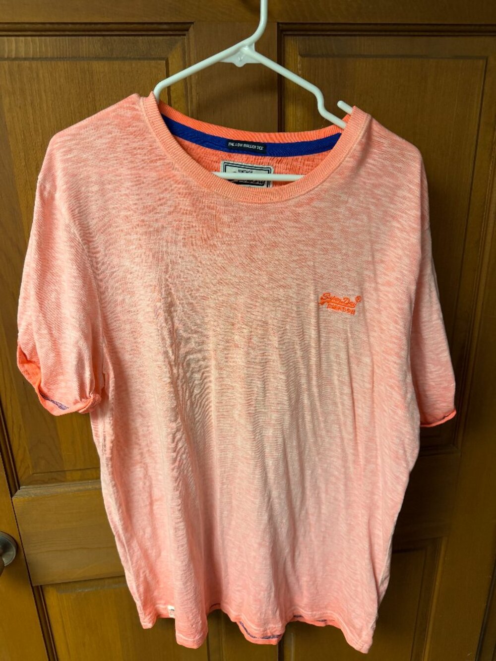 Superdry Men's Salmon Pink T- Shirt Size XXL In Great Shape!!